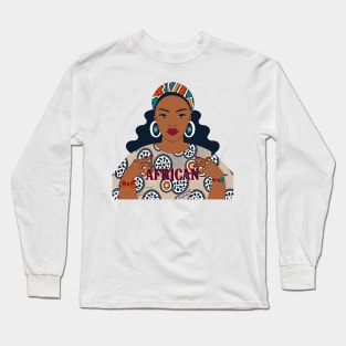 African Woman Long Sleeve T-Shirt